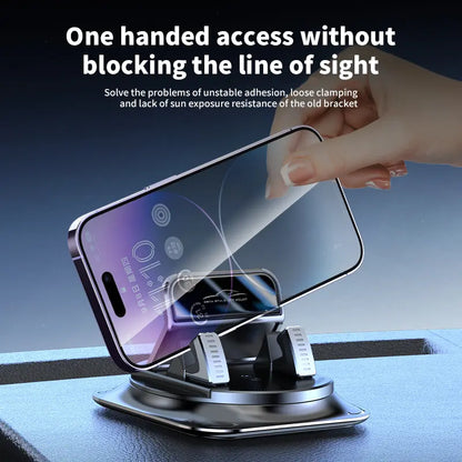 Car phone holder 360 degree rotation, suitablefor car navigation in-car dashboard, horizontaland vertica screen adjustment angle,suctioncup fixed non-slip mobile phone holdersuitable for iPhone and Android-8WX