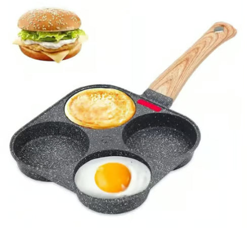 🏆熱銷⚡🍳不沾黏四孔煎蛋鍋，附手柄🍳-ZQ