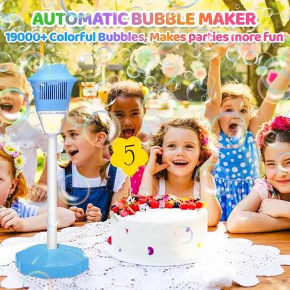 【FREESHIP-NEW】Hosim Bubble Maker with Telescopic Stand, Over 20,000 Bubbles Per Minute,Automatic Bubble Blower,Outdoor Fun, Portable Bubble Machine for Kids,bubble machine-LIN