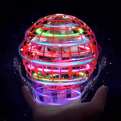 Ufo Smart Inductive Spinning Ball Magic Flying Ball Levitation Ball Fingertip Glowing Magic Ball Stress Relief Toy for Kids,360°Rotating Hand Controlled Drone Orbit,Hand Controlled Mini Drone with Led Lights, Cool Toys Gift for Boys & Girls-LIN