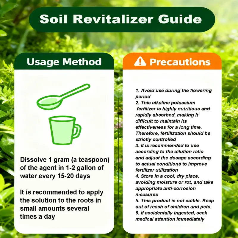 Viresta Soil Rejuvenator, Concentrated Humic Acid Formula for Lawns and Horticultural Plants, Produces 266 Gallons of Fertilizer Lawn and Horticultural Soil Conditioner—Plant Nutrient, Concentrated Humic Acid-8WX