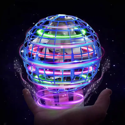 Ufo Smart Inductive Spinning Ball Magic Flying Ball Levitation Ball Fingertip Glowing Magic Ball Stress Relief Toy for Kids,360°Rotating Hand Controlled Drone Orbit,Hand Controlled Mini Drone with Led Lights, Cool Toys Gift for Boys & Girls-LIN