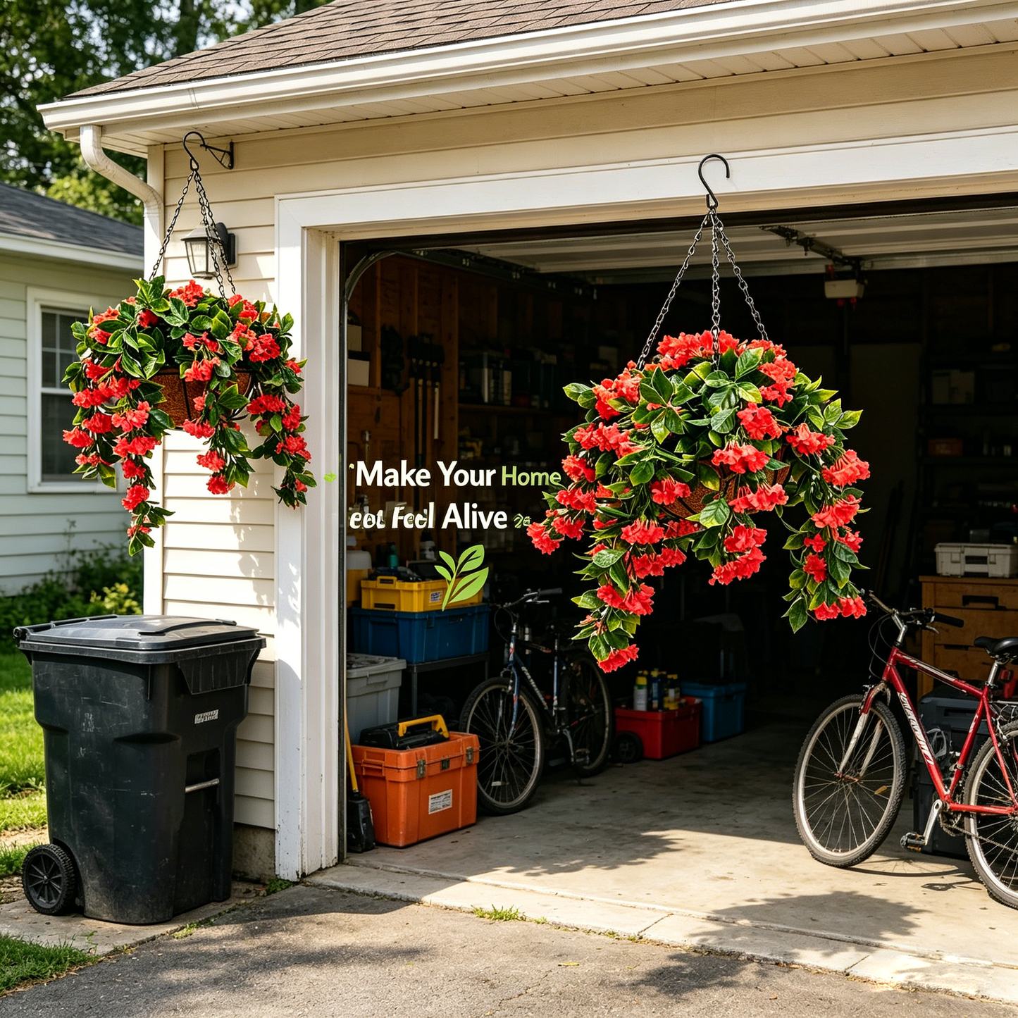 Improvements 15" Faux Crepe Myrtle Hanging Baskets-ZQ