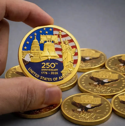 USA 250th Anniversary Coin Medal - American Independence Commemorative Coin 1776–2026 | USA Semiquincentennial Medal Coin | 250th Anniversary American Collectible-8ZP