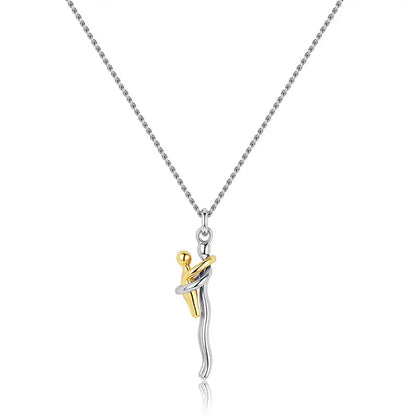 Forever Hug Necklace  A meaningful gift symbolizing unconditional love between mother and child-8WX