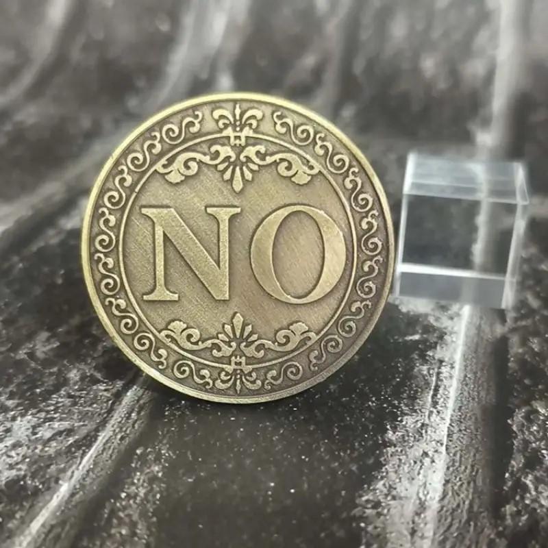 Yes No Decision Maker Lucky Coin, 1 Count Double-sided Commemorative Coin, Collectible Gift for Friends, Classmates, Family-AJZ