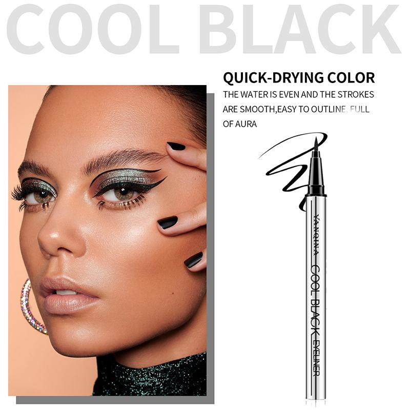 【YANQINA】Long-lasting eyeliner -lightweight, waterproof,vegan,cruelty-free,24-hour smooth application,ultra- creamy and silky smooth texture.-HS