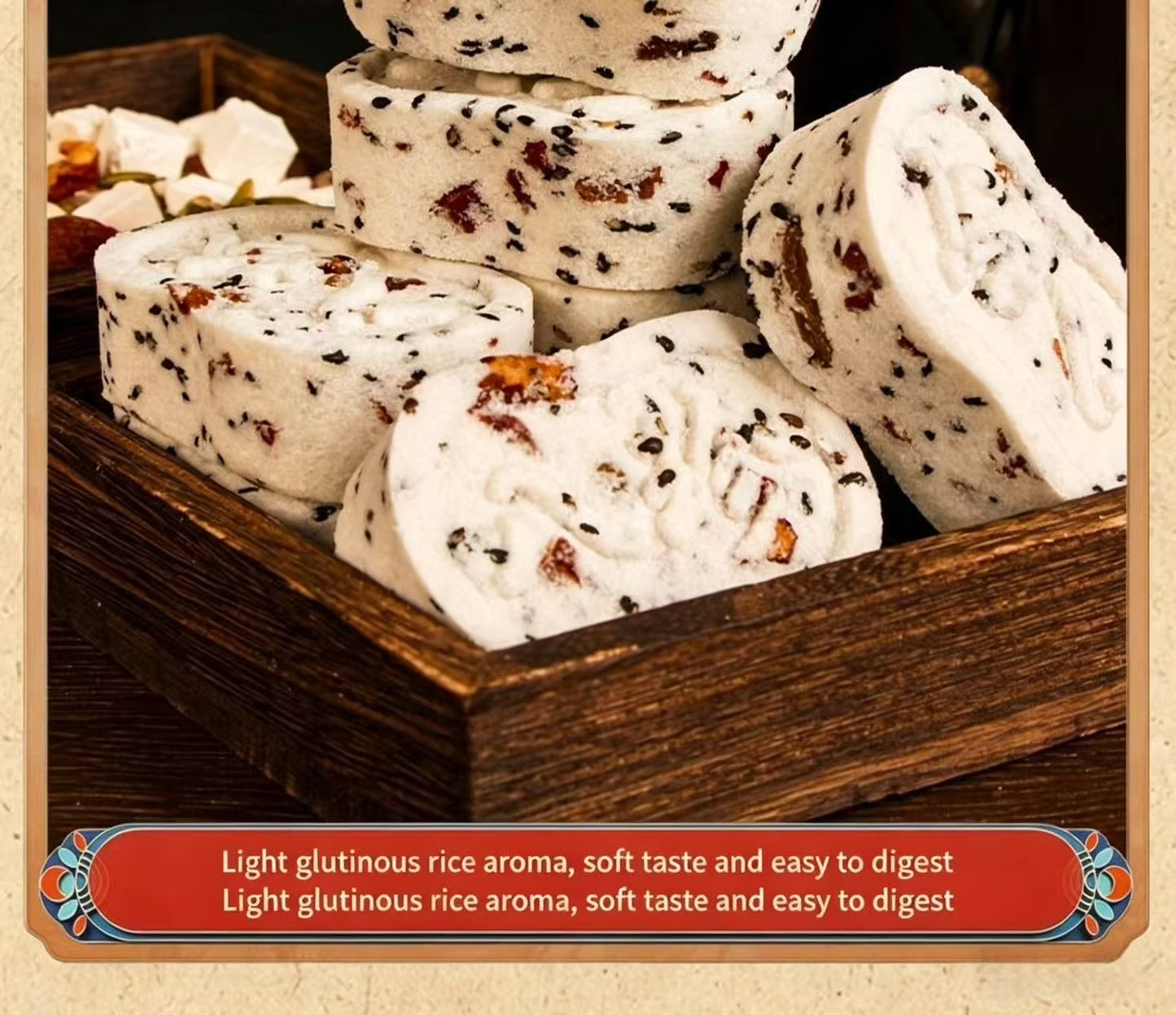 💖Handmade Whole-Grain Bazhen Cake with Red Date & Yam🎁, Healthy & Guilt-Free*20 packages-LIN