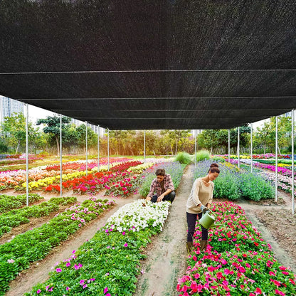 90% Blackout Cloth (Black) - 10 x 13ft UV-Resistant Shade Net with Reinforced Rivets, Suitable for Outdoor Adventures / Camping / Garden / Patio / Greenhouse.Mesh Shade Cloth-8ZP