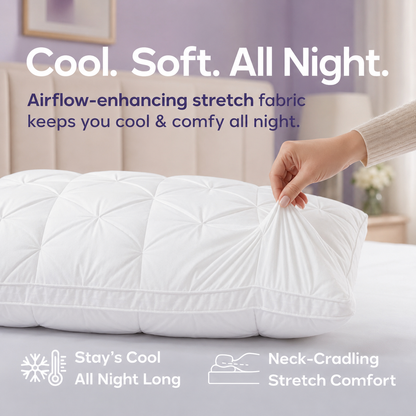 Mellow Sleep | Ploof Pillow – Extra-Fluffy Dual-Layer Pillow, Cloud-Like Soft Plush Bed Pillow with Breathable Support, Never Flat, Neck-Cradling Comfort for Side, Back & Stomach Sleepers, Machine Washable-8WX