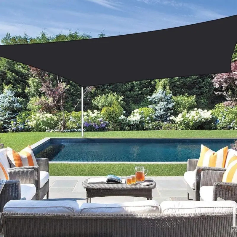 90% Blackout Cloth (Black) - 10 x 13ft UV-Resistant Shade Net with Reinforced Rivets, Suitable for Outdoor Adventures / Camping / Garden / Patio / Greenhouse.Mesh Shade Cloth-8ZP