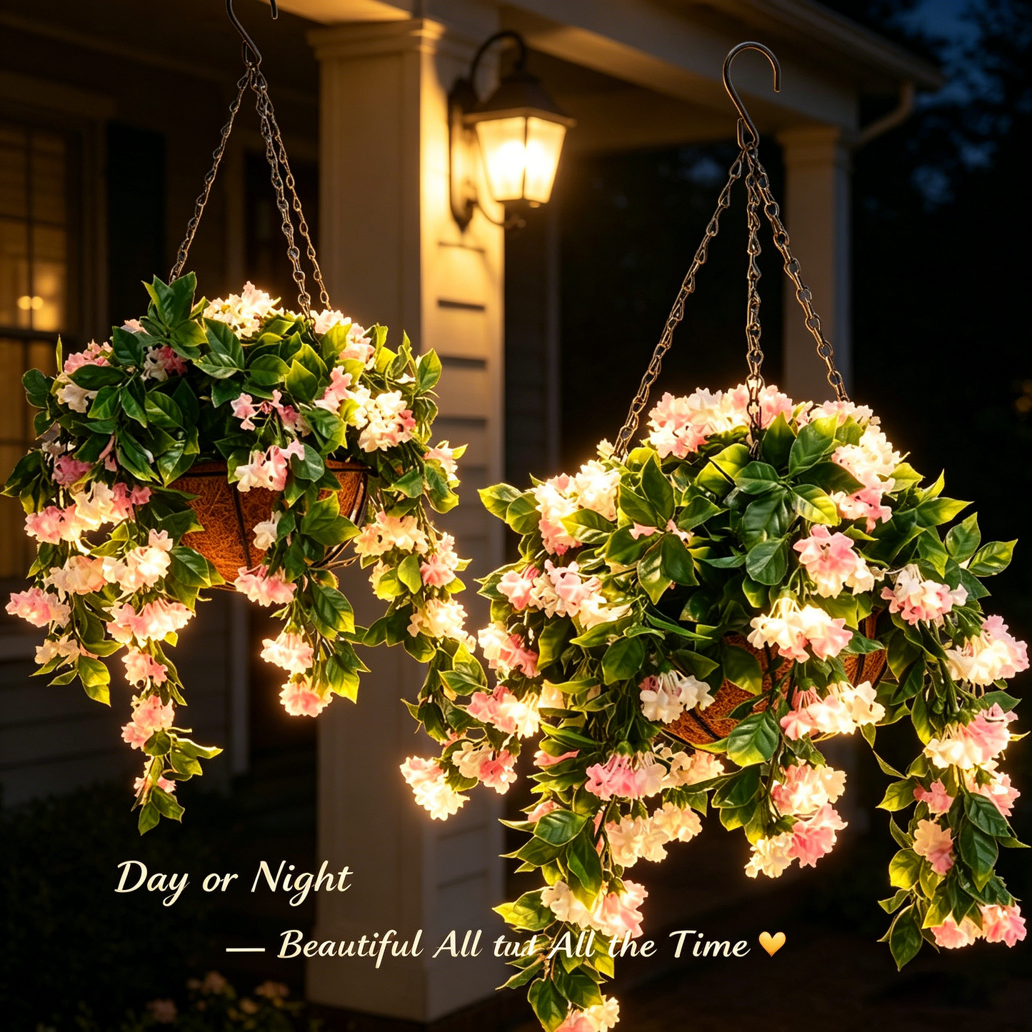 Improvements 15" Faux Crepe Myrtle Hanging Baskets-ZQ