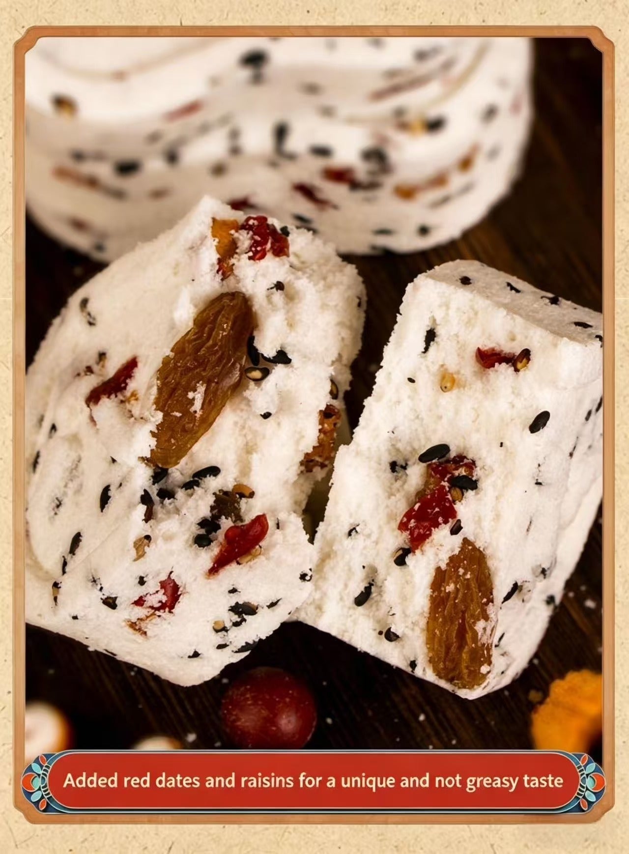 💖Handmade Whole-Grain Bazhen Cake with Red Date & Yam🎁, Healthy & Guilt-Free*20 packages-LIN