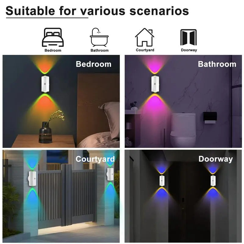 Under Cabinet Lights, Motion Sensor Night Light Indoor, Rechargeable 1500mAh LED, Auto-On Magnetic Dimmable Lamp, 7 Ambient Colors, Plug-Free Stick Anywhere Lighting for Bathroom, Bedroom, Kitchen, Stairs-8ZP
