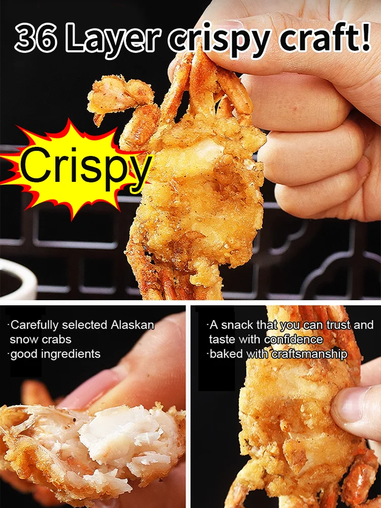 Alaskan Snow Crab Crisps – Ready-to-Eat High-Protein Seafood Snack-8WX