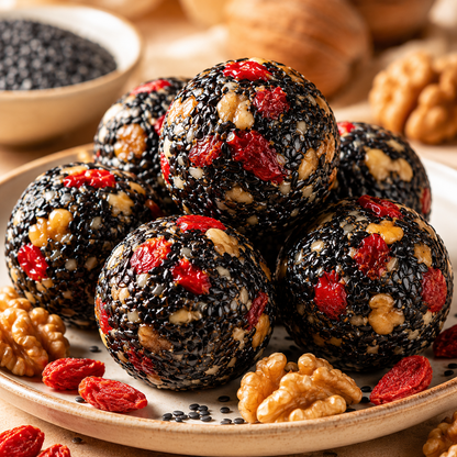 Intangible Heritage 5-Treasure Black Sesame Balls – Nine-Steamed & Banish low energy, reclaim masculine strength.-8WX
