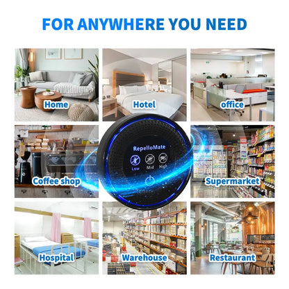 Repellomate Ultrasonic Pest Repeller Plug-In for Home – Electronic Mouse & Insect Control for Mice, Roaches, Spiders & Ants, 3 Modes-8WX