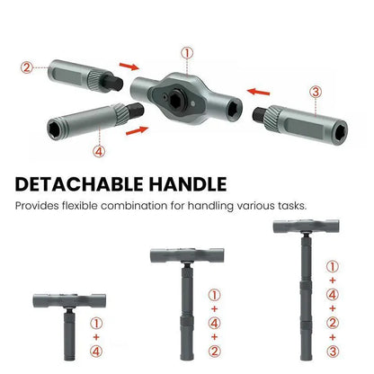 SEESE 24 in 1 DlY Screwdriver Set,1 Set SwitchableScrewdriver Shape Magnetic Screwdriver Set,Compact and Portable Ratchet Screw0driver SetHome Repair Tool Box-8ZP