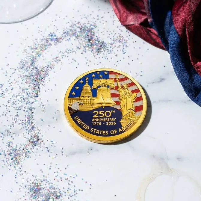 USA 250th Anniversary Coin Medal - American Independence Commemorative Coin 1776–2026 | USA Semiquincentennial Medal Coin | 250th Anniversary American Collectible-8ZP