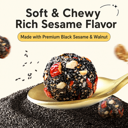 Intangible Heritage 5-Treasure Black Sesame Balls – Nine-Steamed & Banish low energy, reclaim masculine strength.-8WX