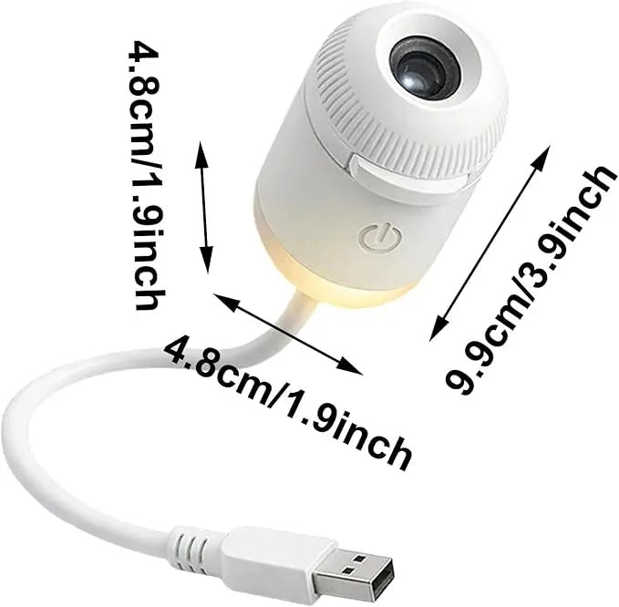 2-in-1 Galaxy Projector Night Light, USB Interface, Dual-Mode Starry Sky Projection/Warm Light Night Light, Adjustable Focus and Brightness with 24 Sliding Projection Films for Bedroom-LIN