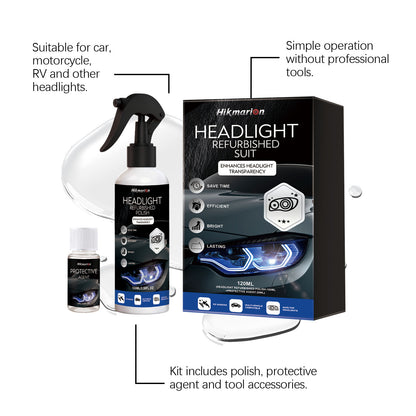 QIFOR Automotive Headlamp Restoration Fluid, oxidized and yellowed automotive headlamps, blurring enhanced crystalline coating refurbisher-AJZ