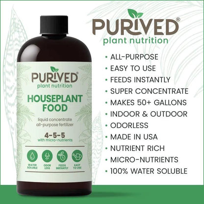 Houseplant Food |  Makes 50 Gallons | All-Purpose Plant Fertilizer for Potted Indoor Houseplants | Easy to Use | Made in USA-8WX