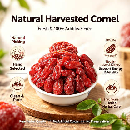 Carefully selected Cornus officinalis, naturally dried to preserve its unique flavor and nutrients-ZP2