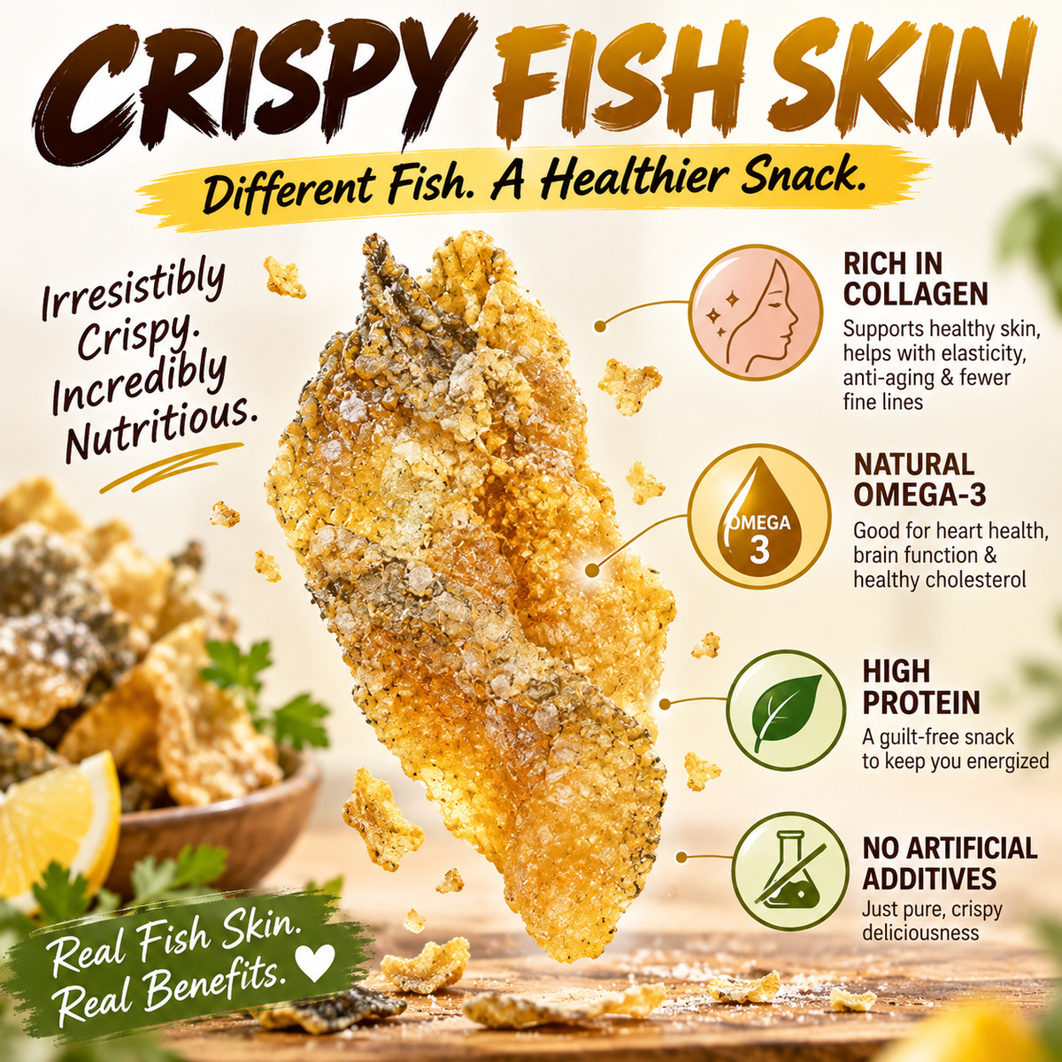 Bold Umami Flavor | Salted Egg Fish Skin-ZP1