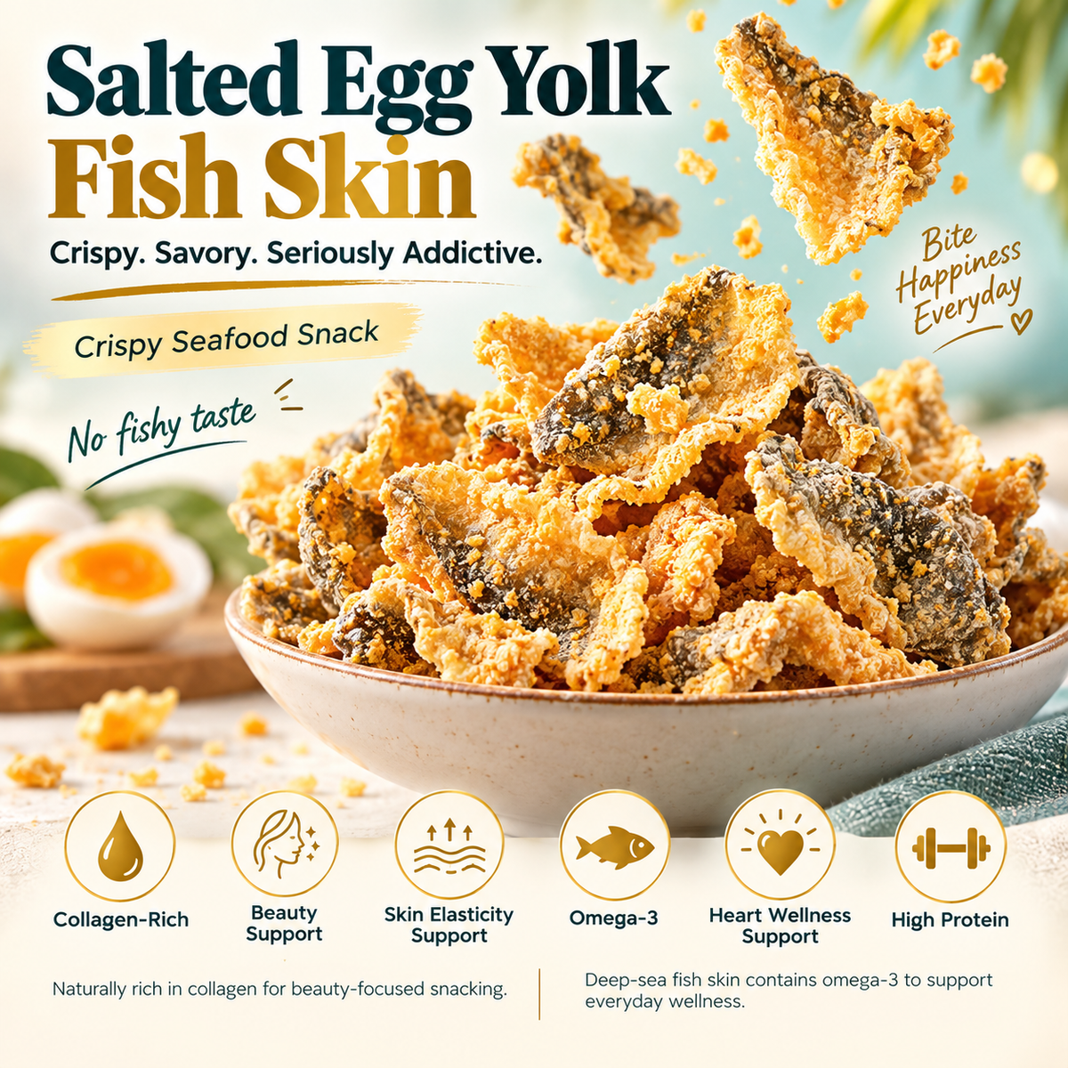 Bold Umami Flavor | Salted Egg Fish Skin-ZP1