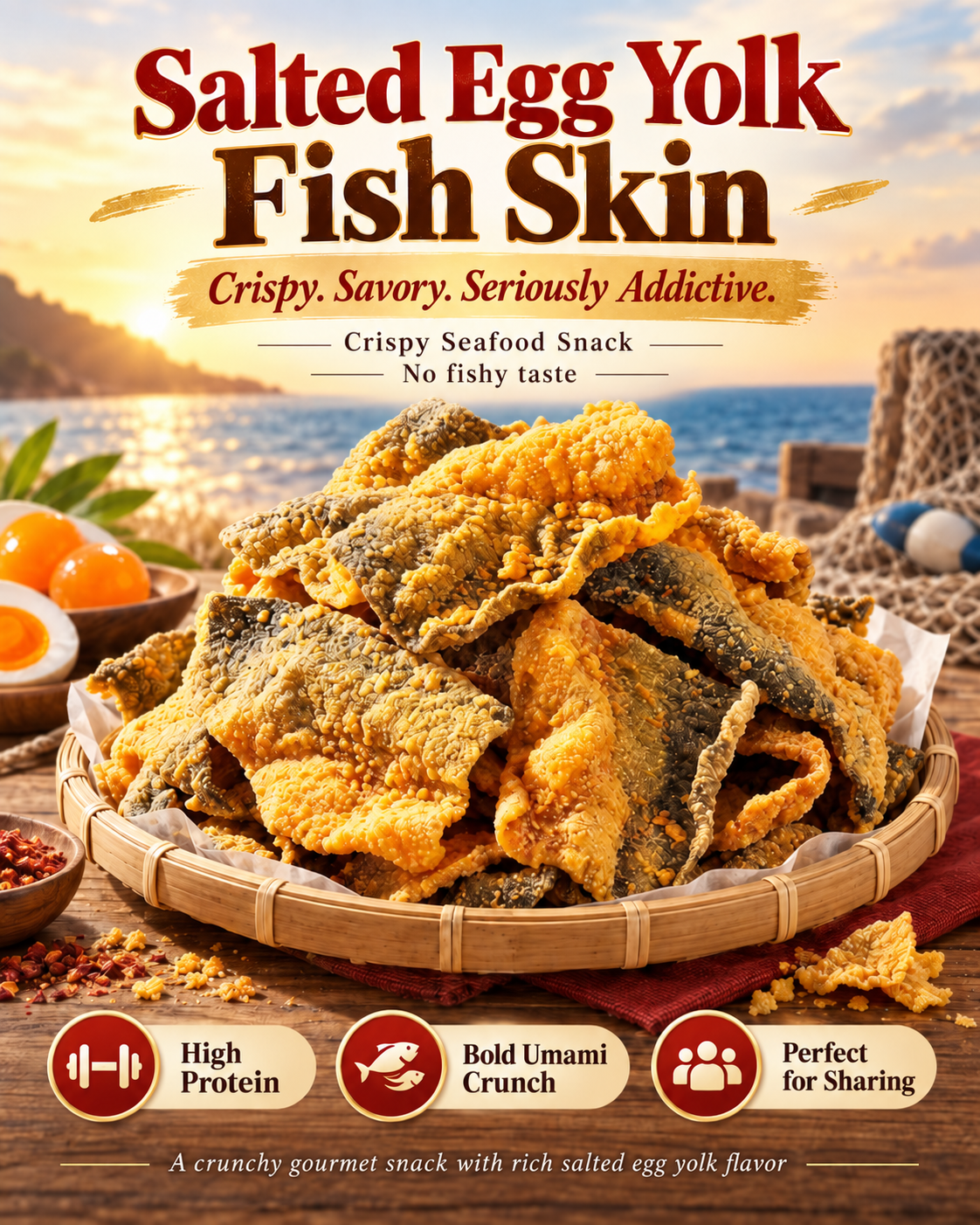 Bold Umami Flavor | Salted Egg Fish Skin-ZP1