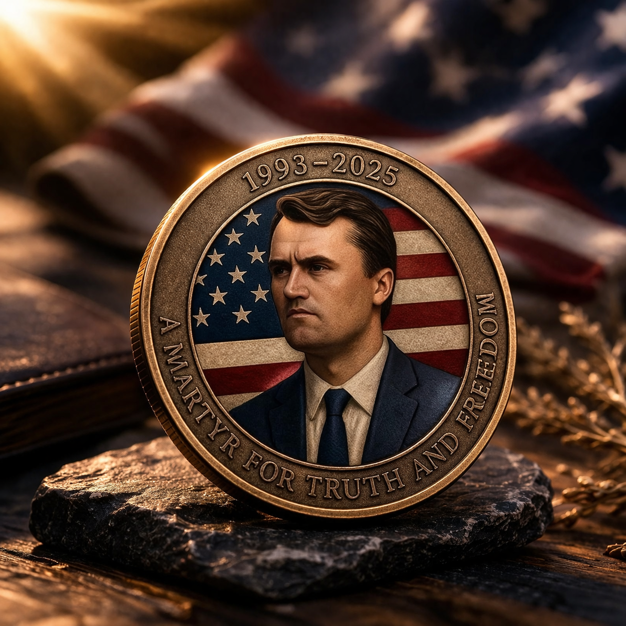 1993-2025 Martyr for Truth and Freedom | in Memory of Charlie Kirk - Limited Edition 40mm Metal Medals (Golden-1pc)-YAO