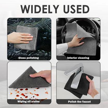 10 Counts Thickened Magic Cleaning Cloth, Microfiber Streak Free Cloth, Reuseable Magic Fiber Towels Rags, Cleaning cloths with multipurpose use, miracle cloths for glass, kitchen and vehicle windows-8ZP