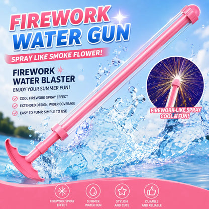 Expandable water gun, pink water gun, summer outdoor pool and beach water fight party toy-8WX