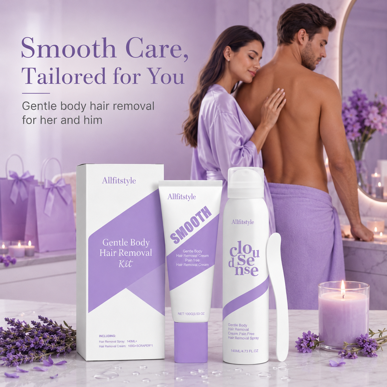 🌿💧Gentle Hair Removal Cream for Sensitive Skin | Fast-Acting Smooth Finish🧴✨-HS
