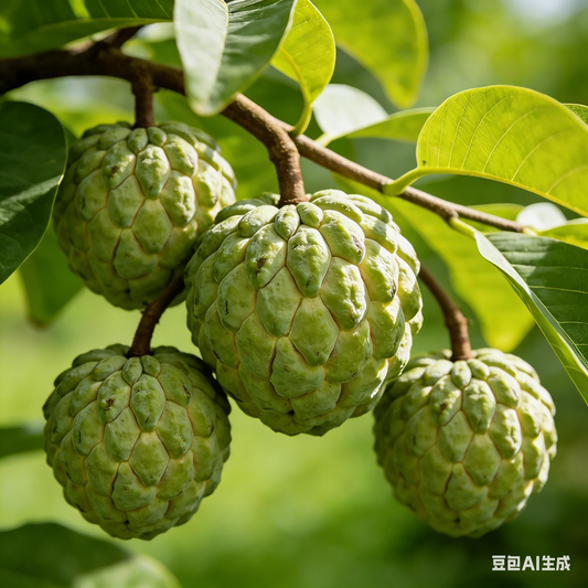 Sugar Apple seeds, suitable for greenhouses and outdoor gardens, easy-to-cultivate fruit tree seeds.-LIN
