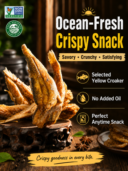 Crispy Deep-Sea Fish Snack High-Protein • Oven-Baked • Ready to Eat-8WX