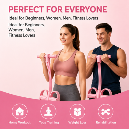 Multi-functional Pedal Resistance Band Trainer – Portable Foot Pedal Fitness Equipment Home Gym Full Body Workout Machine, Exercise Sit-ups, Yoga, Abdominal Training💪-HS
