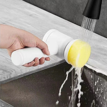 Electric rotating cleaner - Cordless shower rotating cleaning kit, equipped with 5 replaceable brush heads, suitable for bathrooms, kitchens, toilets, windows, swimming pools, cars, 2026 multi-purpose cleaning kit-LIN