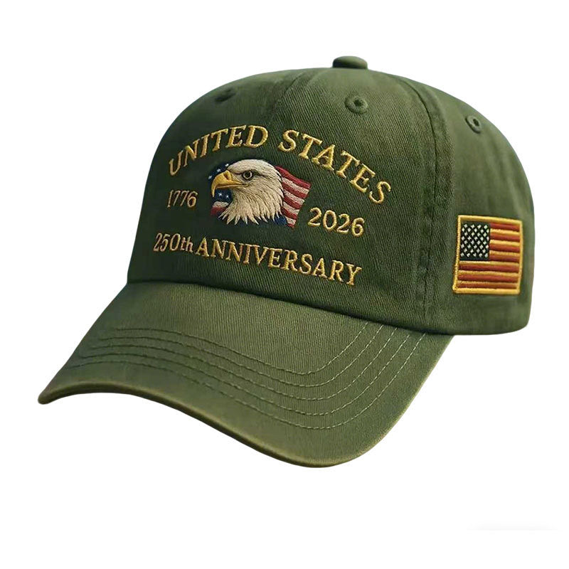 Bald Eagle United States Of America 250th Anniversary Embroidered Cap-HS