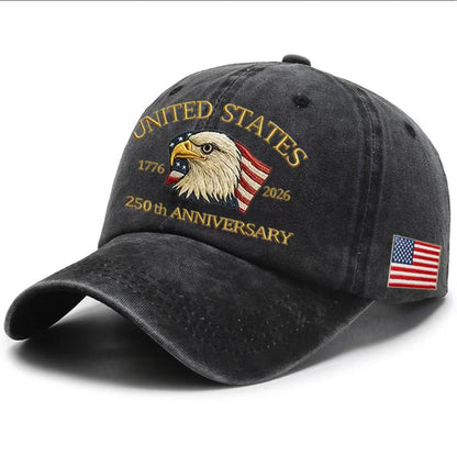 Bald Eagle United States Of America 250th Anniversary Embroidered Cap-HS