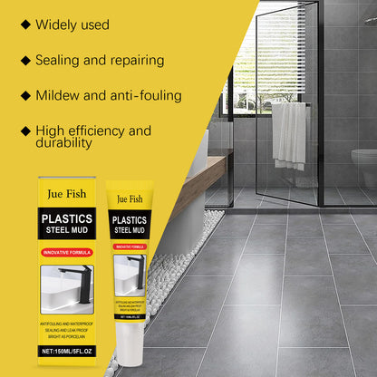 Epoxy Putty Waterproof Caulk, Strong Gap Filler for Toilet & Sink, Mildew Resistant Sealant-8WX