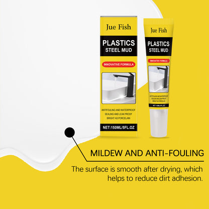 Epoxy Putty Waterproof Caulk, Strong Gap Filler for Toilet & Sink, Mildew Resistant Sealant-8WX