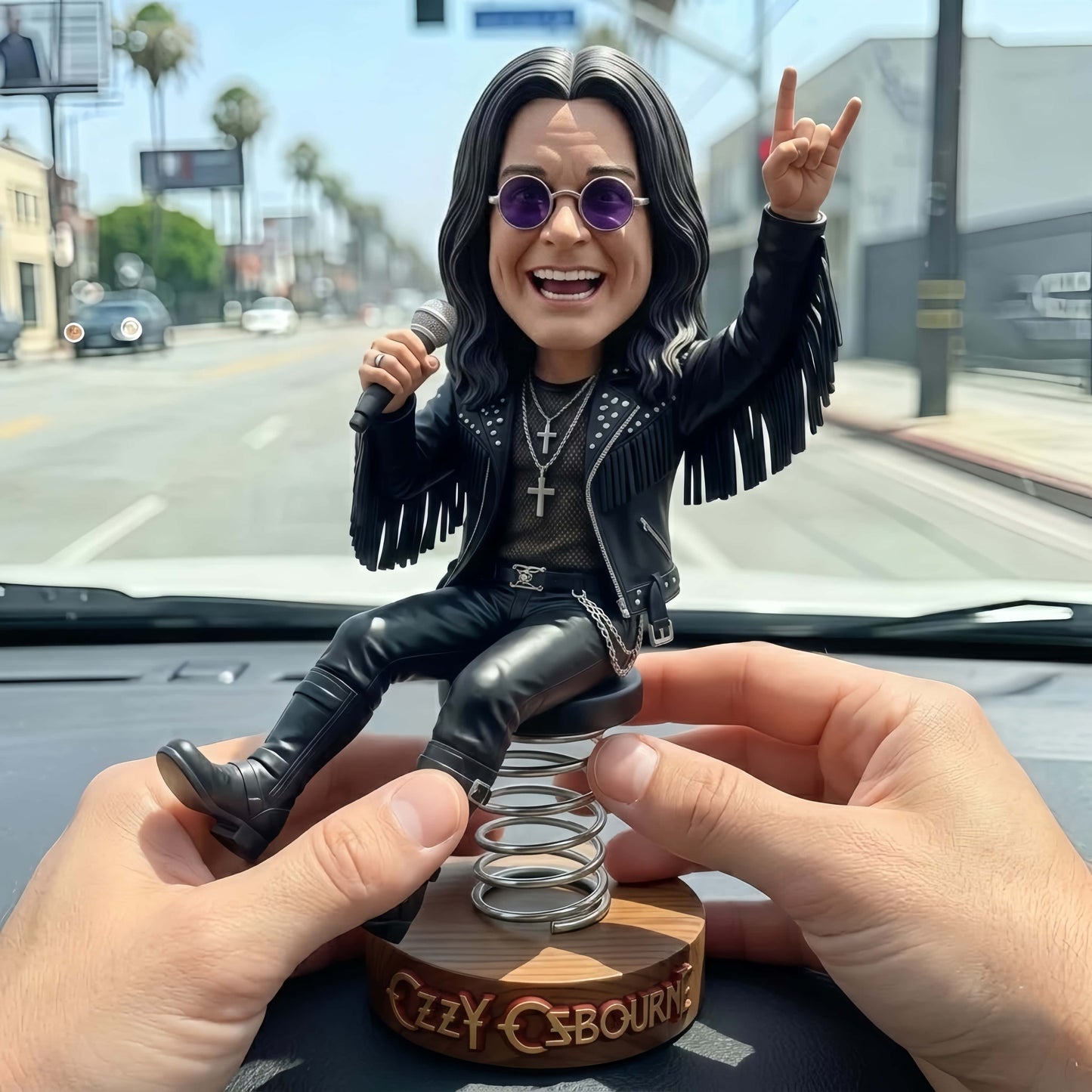 Figurine à tête branlante d'Ozzy Osbourne 