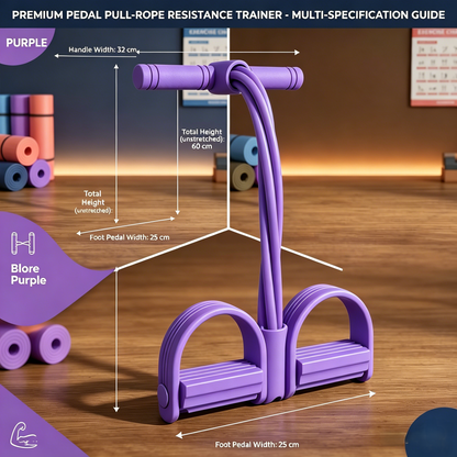 Multi-functional Pedal Resistance Band Trainer – Portable Foot Pedal Fitness Equipment Home Gym Full Body Workout Machine, Exercise Sit-ups, Yoga, Abdominal Training💪-HS