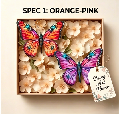 🦋Metal Butterfly Wall Decor🌈, 14 Inch Modern Outdoor Fence Art, Home Hanging Decoration for Bedroom, Balcony, Garden and Yard 🏡 -HS