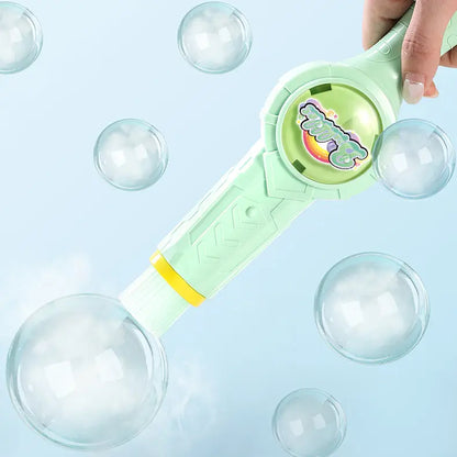 Mist Bubble Machine for Kids – Elastic Bubble Fog Wand, Smoke Bubble Sword, Interactive STEM Toy with Lights & Music, Parent-Child Fun, Outdoor Summer Play, Birthday Gift for Boys & Girls-ZQ