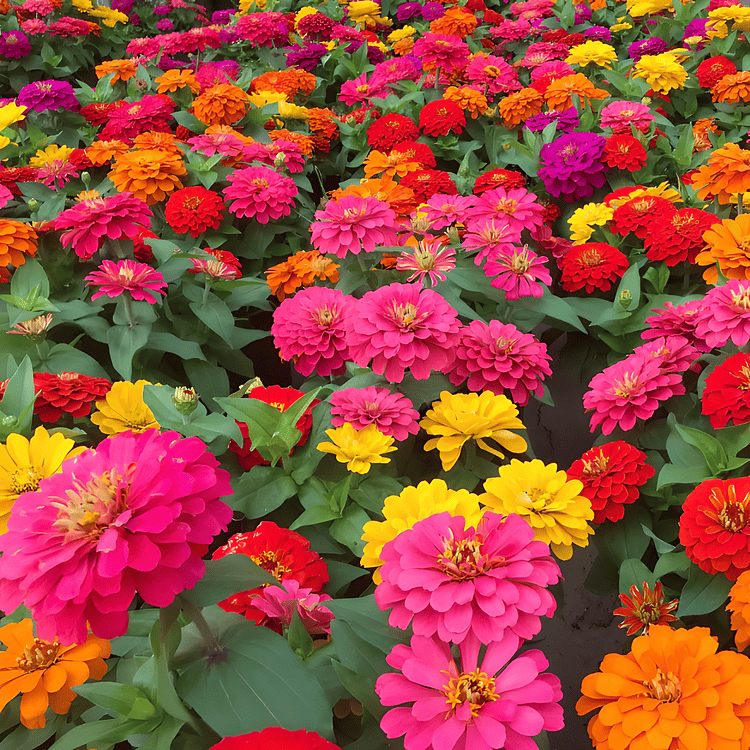 🌺Last Day clearance🌺Double Zinnia Mixed Color Seeds and deer-resistant! 🦌-ZQ