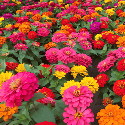 🌺Last Day clearance🌺Double Zinnia Mixed Color Seeds and deer-resistant! 🦌-ZQ