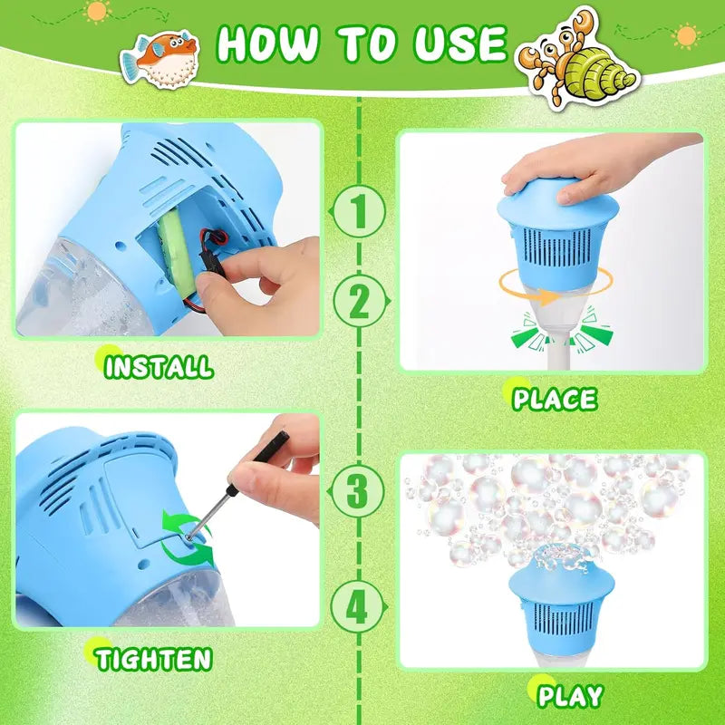 【FREESHIP-NEW】Hosim Bubble Maker with Telescopic Stand, Over 20,000 Bubbles Per Minute,Automatic Bubble Blower,Outdoor Fun, Portable Bubble Machine for Kids,bubble machine-LIN